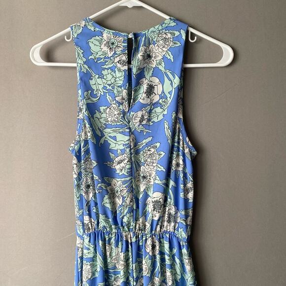 H&M sz 2 blue green halter floral boho maxi sundress‎ - Picture 7 of 10